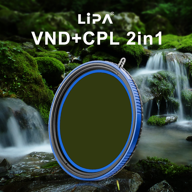 Variable ND & Circular Polarizer Lens Filter: 2-in-1 VND-CPL
